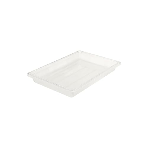 Rubbermaid Commercial Products Large Shallow Food Storage Container, 5 Gallon, Clear, for Restaurant/Kitchen/Cafeteria - color: Clear, size: 5 Gal Thin, style: Container