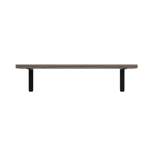 RICHER HOUSE Rustic Wood Shelves Set of 5, Farmhouse Style Floating Shelf for Wall Décor, Hanging Shelves for Bathroom, Bedroom, Storage, Kitchen, Living Room - Carbonized Black - color: Carbonized Black, size: 5 Pcs:16.52in