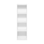 Furinno PASIR Book Shelf, 4-Tier Modern Bookshelf, Open Shelves Bookcase 9 x 12 x 42, Easy Assembly, for Living Room, Bedroom, Home Office, White - color: White, size: 4-Tier Cube