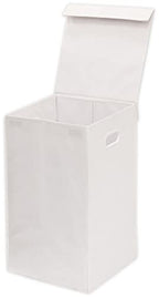 Simple Houseware Foldable Laundry Hamper Basket with Lid, White - color: White