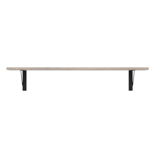 DINZI LVJ Long Wall Shelves, 31.5 Inch Wall Mounted Shelves Set of 2, Easy-to-Install, Wall Storage Ledges with Sturdy Metal Brackets for Living Room, Bathroom, Bedroom, Kitchen, Greige - color: Greige, size: 31.5 Inch