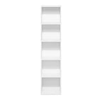 Furinno PASIR Book Shelf, 5-Tier Modern Bookshelf, Open Shelves Bookcase 9 x 12 x 52, Easy Assembly, for Living Room, Bedroom, Home Office, White - color: White, size: 5-Tier Cube