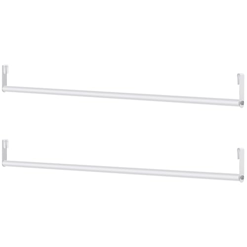 Threehoney 2 Pack Wire Shelving Garment Hanger Bar Wire Shelving Accessories Industrial Closet Clothes Rods for Home Retail Store(White,36 Inch) - color: White, size: 36 Inch
