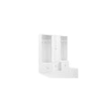 Maykoosh Elegant Escape 3-Piece Entryway Set with Pantry Closet & 2 Hall Trees, White, 16.38 X 66 X 74, Space-Saving Modular Design, Hallway/Entryway Storage Hall Tree Set with Hooks and Drawers