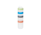 humangear STAX, Stackable Snack Containers - 4-Piece Leak-Proof Snack Travel System - FDA-Food Safe, BPA/PC/Phthalate-Free - Stackable & Click-Together Food Storage, Small - color: Spectrum, size: Small