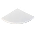 White Marble Corner Shower Shelf for Bathroom, 9'' x 9'' x 0.8'' Faux Marble Corner Shelves for Bathroom Wall Mounted Both Side Polished (1, White)
