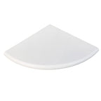 White Marble Corner Shower Shelf for Bathroom, 9'' x 9'' x 0.8'' Faux Marble Corner Shelves for Bathroom Wall Mounted Both Side Polished (1, White)