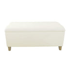 HomePop Storage Bench, Pearl Cream, Rectangle - color: Pearl Cream