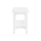 Craftsbury 36-Inch Solid Wood Entryway Bench with Storage Shelf – Easy Assembly Small Seating Bench for Hallway, Living Room, or Foyer by Alaterre Furniture (White) - color: White