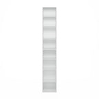 Furinno PASIR Book Shelf, 8-Tier Bookshelf, Bookcase with Open Shelf, 9.3 x 11.8 x 70.9, for Living Room, Bedroom, Home Office, White - color: White, size: 8-Tier, 12-Inch Width