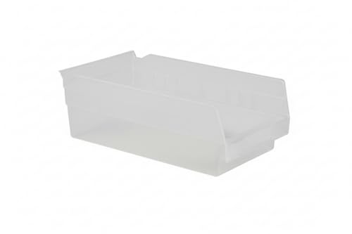 Hudson Exchange 12 x 6 x 4" (12 Pack) Plastic Nesting Storage 12” Shelf Bin Container - 15 lb Capacity, Clear - color: Clear, size: 12 Pack