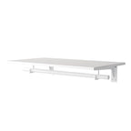 Closet Shelf with Hanging Rod, Heavy Duty Closet Organizer System, Closet Shelves Hold 220 lbs, Wall Mounted Closet Storage & Organizers for Walk in Laundry Room