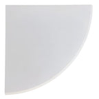 White Marble Corner Shower Shelf for Bathroom, 9'' x 9'' x 0.8'' Faux Marble Corner Shelves for Bathroom Wall Mounted Both Side Polished (1, White)