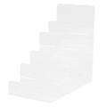 Cabilock Multi-Layer Acrylic Wallet Display Shelf 5-Tier Purse Organizer Stand for Tabletop Use Clear Acrylic Purse Display Rack for Wallets Sunglasses Jewelry Storage - 7.67X7.28X3.93 Inches - size: 5 Tier Clear