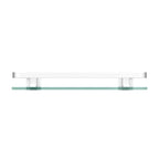 VOLPONE Bathroom Wall Shelf 15.7in Bathroom Glass Shelves Wall Mount Glass Shelf Rustproof Bathroom Wall Organizer 3 Tier (Sliver) - style: 3 tier without towel bar silver