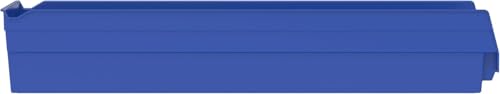 Akro-Mils 30164 Plastic Shelf Bins, Heavy Duty Storage Bins for Garage, Closet, and Drawer Organization, 24-Inch x 6-1/2-Inch x 4-Inch, Blue, 6-Pack - color: Blue