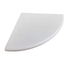 White Marble Corner Shower Shelf for Bathroom, 9'' x 9'' x 0.8'' Faux Marble Corner Shelves for Bathroom Wall Mounted Both Side Polished (1, White)