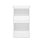 Furinno PASIR Book Shelf, 2-Tier Modern Bookshelf, Open Shelves Bookcase 9 x 12 x 21, Easy Assembly, for Living Room, Bedroom, Home Office, White - color: White, size: 2-Tier Cube