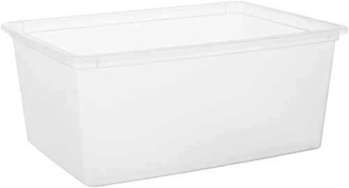 IRIS USA 4-Pack Storage Bins with Lids, 17 Quart, Shoe Boxes Clear Stackable Containers Organize Shoes Closet Shelves, Classroom Organization Teacher Tools, Game Storage - BPA-Free Plastic - size: 17 Qt, style: 4 Pack