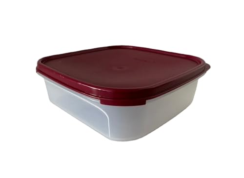 NewTupperware Modular Mates Square #1 Container 5-cup / 1.2 L with Seal (Bordeaux) - color: Bordeaux