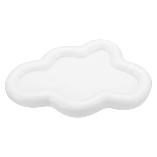 PATIKIL Cloud Jewelry Trinket Dish Tray, Gift Tray for Women Candy Cute Tray Holder Ring Earring Necklace Perfume Storage Key Organiser Decorative Plate, White