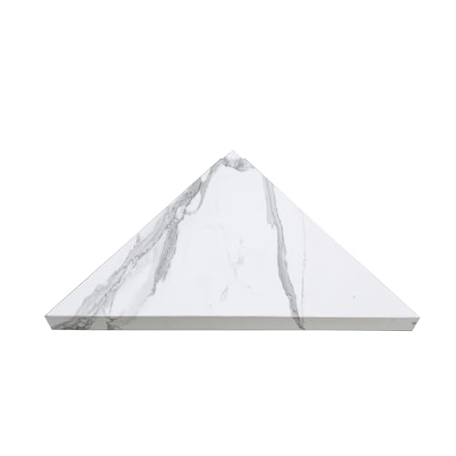 Palisade Vinyl Waterproof Corner Shower Shelf in Carrara Marble/Urban Glacier - color: Carrara Marble/Urban Glacier