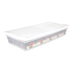 Sterilite 24-Pack 41 Quart Storage Box, Stackable Clear Plastic Bins with Snap-On Lids - Heavy-Duty Organizing Containers for Closet, Bathroom, and Office - size: 41 Quart, style: 24