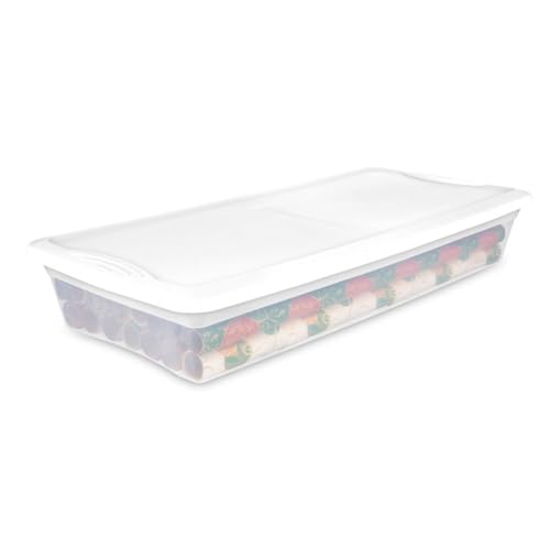 Sterilite 24-Pack 41 Quart Storage Box, Stackable Clear Plastic Bins with Snap-On Lids - Heavy-Duty Organizing Containers for Closet, Bathroom, and Office - size: 41 Quart, style: 24