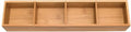 Lipper International Bamboo Drawer Organizer with 3 Removable Dividers, Brown