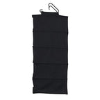Household Essentials 10 Pocket Hanging Shoe Closet Organizer with Hooks - color: Black