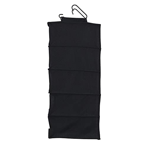 Household Essentials 10 Pocket Hanging Shoe Closet Organizer with Hooks - color: Black