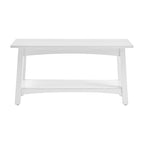 Craftsbury 36-Inch Solid Wood Entryway Bench with Storage Shelf – Easy Assembly Small Seating Bench for Hallway, Living Room, or Foyer by Alaterre Furniture (White) - color: White
