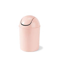 Umbra 1.25 Gallon Mini Waste Can with Removable Swing-Top Lid - Small Garbage Bin for Kitchen, Bathroom, Bedroom, Office - Compact Trash Can Fit Under Tables & Counters - Pink - color: Pink