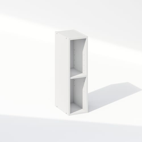 Furinno Reed 2-Tier Closet Organizers and Storage, Closet Organizer, Open Shelf Closet Storage, for Wardrobe, Bedroom, Living Room, 6-Inch Width, White - color: White, size: 2-Tier; 5.9" W