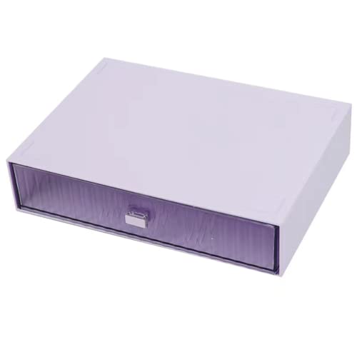Stackable Desk Drawer Organizer, Plastic Storage Drawer, Grocery Organizer For Stationery/Office Supplies (Purple, 1 Compartment) - color: Purple, size: 1drawers