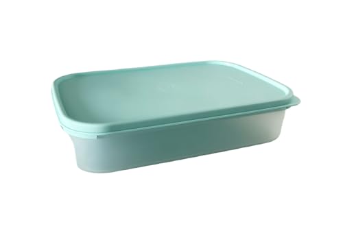 NewTupperware Modular Mates Rectangular #1 Container 8.5-cup / 2 L with Lid (Aquamarine) - color: Aquamarine