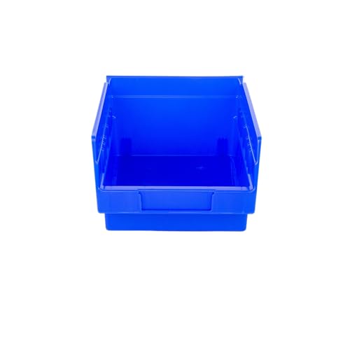 Hudson Exchange 12 x 6 x 4" Plastic Nesting Storage 12” Shelf Bin Container - 15 lb Capacity, Blue - color: Blue, size: 1 Pack