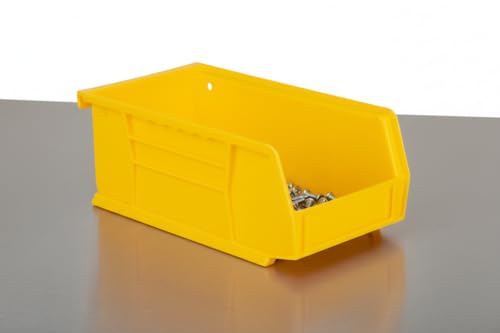 Hudson Exchange 7-1/2" x 4" x 3" Plastic Stackable Storage Bin and Hanging Container (Yellow, 1 Pack) - color: Yellow, size: 1 Pack