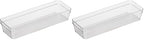 Oggi Clear Drawer Organizer, 3" X 9" | Pack of 2 | For Kitchen | For Office | For Bathroom - size: 3" by 9" (Pack of 2)