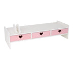 Cute Monitor Stand Kawaii Desk Organizer Cute Desk Organizer with Drawers Monitor Riser Computer Stand