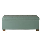 HomePop Large Storage Ottoman Bench with Lift Off Lid, Teal 46" x 18" x 18" - color: Teal