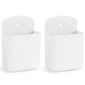 2 Pcs Remote Control Holder Wall Mount, TV Controller Holder, Self Adhesive Remote Holder, Wall Pen Holder Storage Accessories for Home Office School (White) - color: White&2Pcs