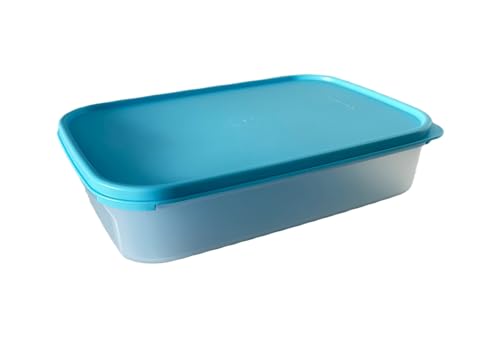 NewTupperware Modular Mates Rectangular #1 Container 8.5-cup / 2 L with Lid (Serene Sky) - color: Serene Sky