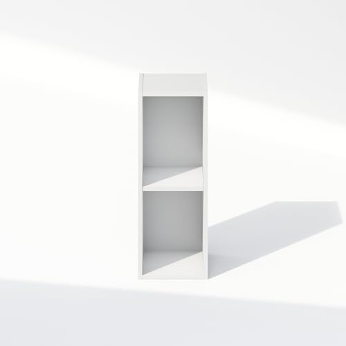 Furinno Reed 2-Tier Closet Organizers and Storage, Closet Organizer, Open Shelf Closet Storage, for Wardrobe, Bedroom, Living Room, 8-Inch Width, White - color: White, size: 2-Tier; 7.9" W