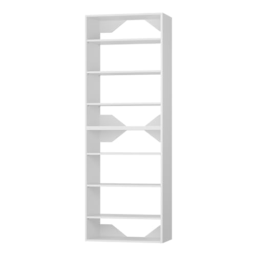 ROOMTEC Modular Closet System, 25.5" Shelf Closet Tower Wall-Mounted Closet Organizer, Wooden Tower for Walk-In Closets, Wardrobe Storage Kit, White - size: 25.5" Wide, style: Model 10