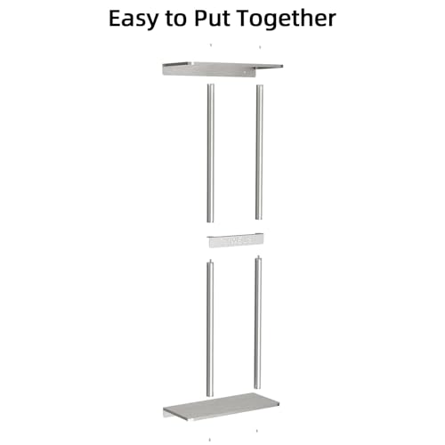 STWWO Bathroom Towel Storage for Bathroom, Wall Towel Rack for Rolled Towels, 30 inch Towel Holder Wall Mounted with Metal Shelf Can Holds 6 Large Towels, Brushed Nickel - color: Brushed Nickel, size: 30 IN