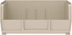 Akro-Mils 30235 AkroBins Plastic Storage Bins, Space-Saving Stackable Bins for Garage, Pantry, Craft Organization, 11" x 11" x 5", Stone, 6-Pack - color: Stone
