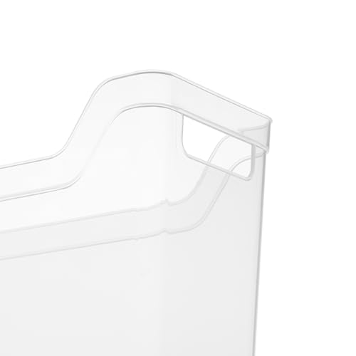 Sterilite Narrow Shelf Bin with Handles, Plastic Storage Container for Organizing Shelving, Closet, Pantry, and Countertops, Clear, 6-Pack - size: Narrow