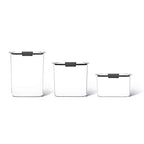 Rubbermaid Brilliance Plastic Food Storage Pantry Baking Set, 3 Containers with Lids (6 Pieces Total), BPA-Free, Clear - size: Assorted Sizes (6-Piece)