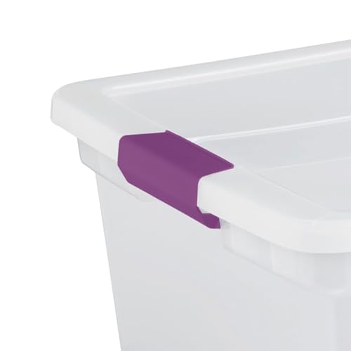 Sterilite 6 Pack 66 Quart ClearView Latch Box, Stackable Organizer Bins with Latching Lids - Clear Plastic Organization Containers for Closet, Bedroom, Shelving Units and Everyday Home Storage - size: 6 Pack, style: 66 Quart